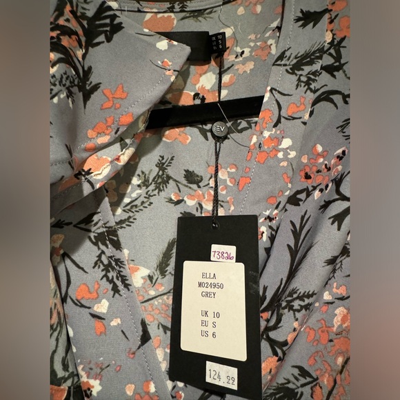 Pictures do not do justice! NWT Stunning ANGEL EYE, NY grey wrap dress $124.99 - Picture 5 of 5